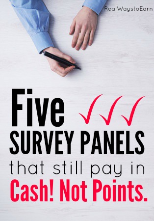 Five survey panels that pay in cash, not points.