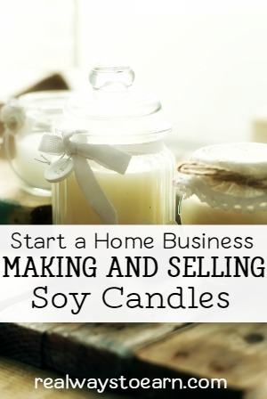 This post has some information on getting started making and selling soy candles from your home. This is a relatively inexpensive home business you can start, and just about anyone can learn to make soy candles.