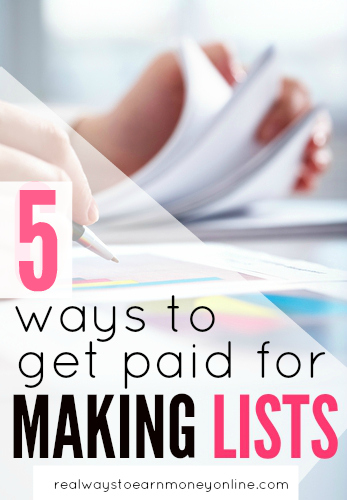 Are you a list-making pro? This post shares five different ways you can get paid to make lists while working from home.