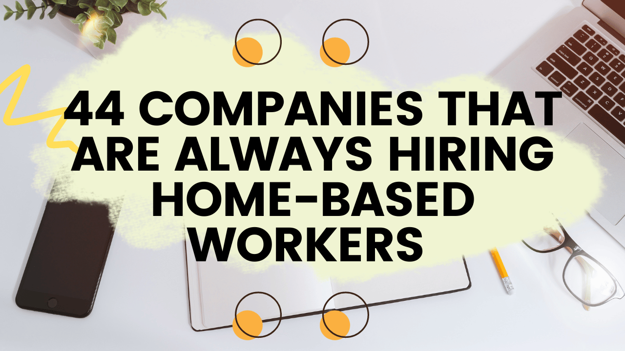 44 companies always hiring home-based workers.
