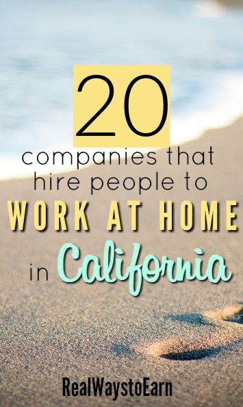 California work at home jobs