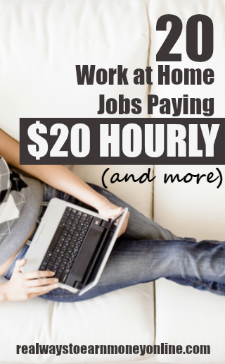 Do you need to make quite a bit more than minimum wage? Here's a list of work at home jobs paying $20 an hour and MORE.