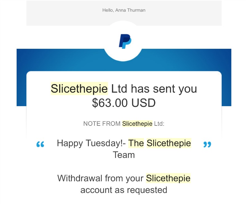 slice the pie payment proof
