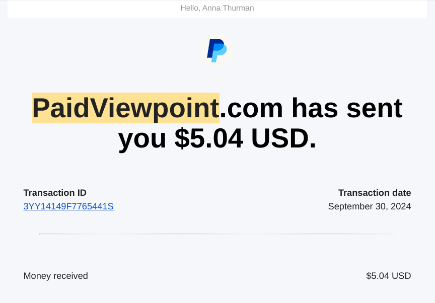 paid viewpoint payment proof