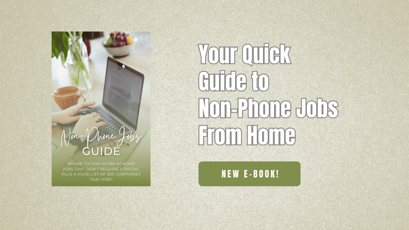 non phone jobs from home