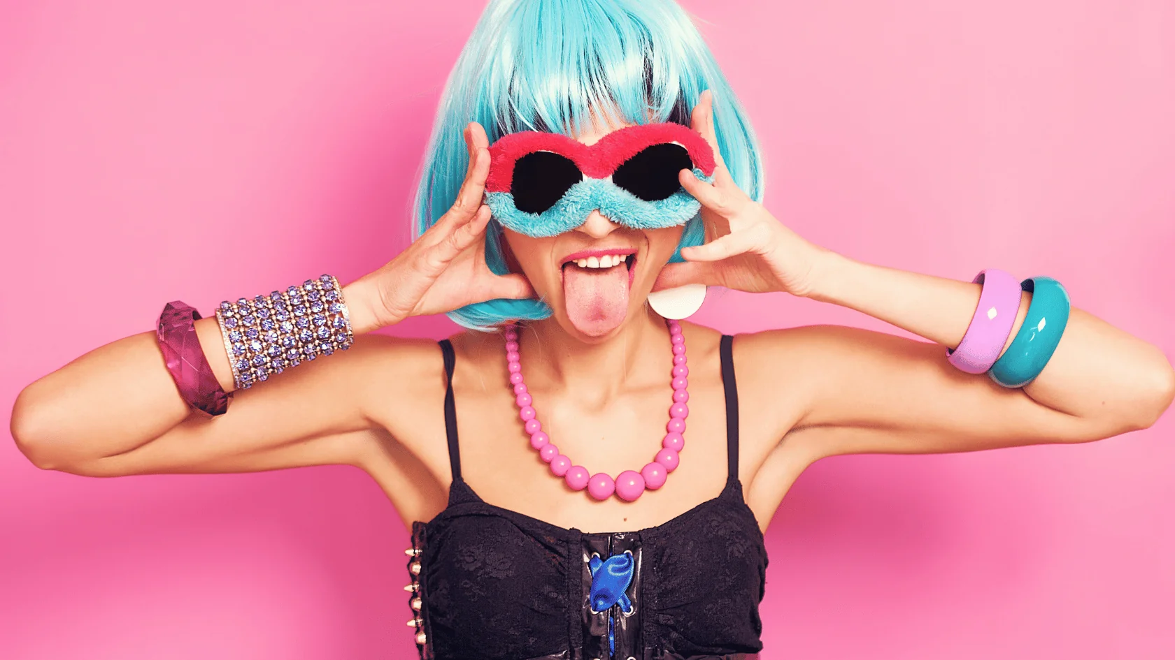 girl with blue hair
