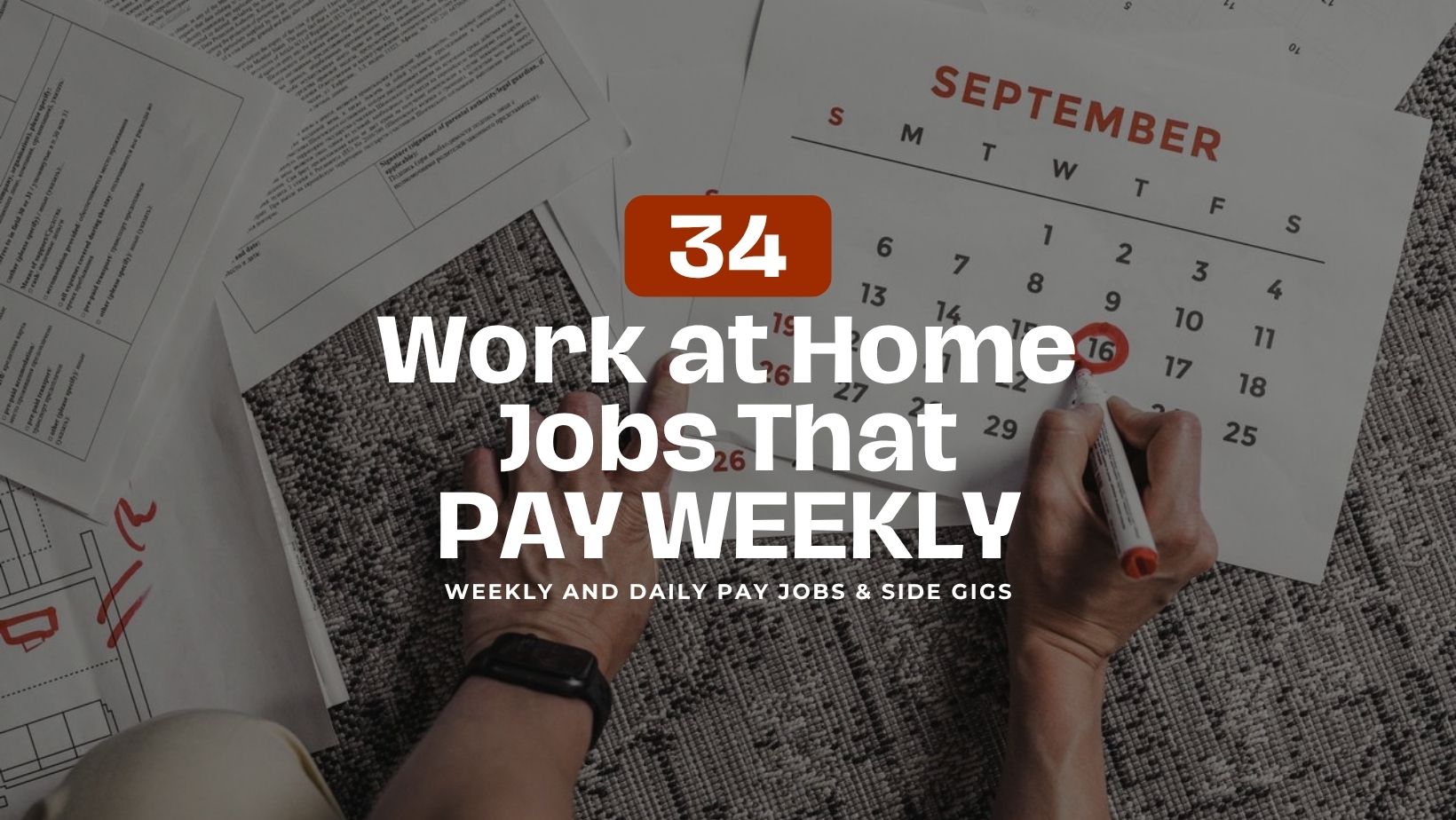 weekly and daily pay jobs